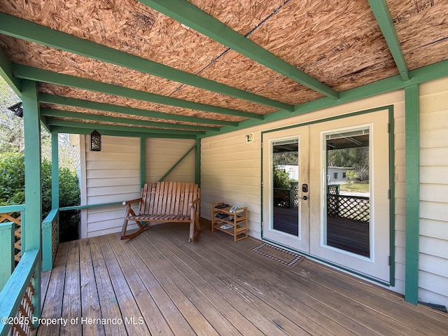 16173 Wiscon Rd, Brooksville, FL 34601 - wooden deck featuring french doors