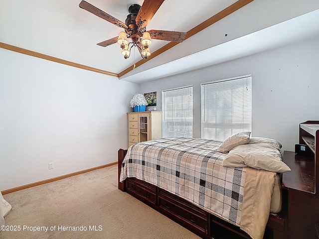 16173 Wiscon Rd, Brooksville, FL 34601 - bedroom featuring carpet, baseboards, and ceiling fan