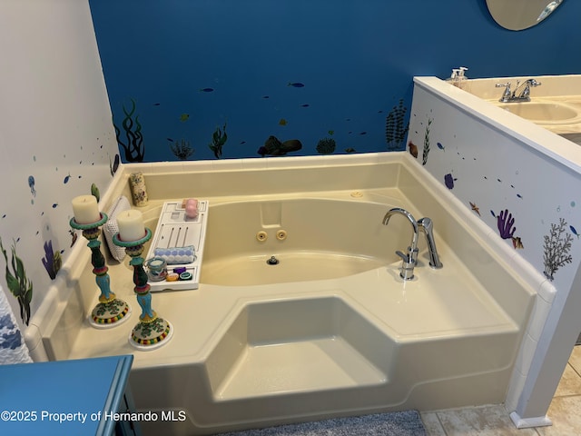 15693 Brookridge Blvd, Brooksville, FL 34613 - full bath with a tub with jets and vanity