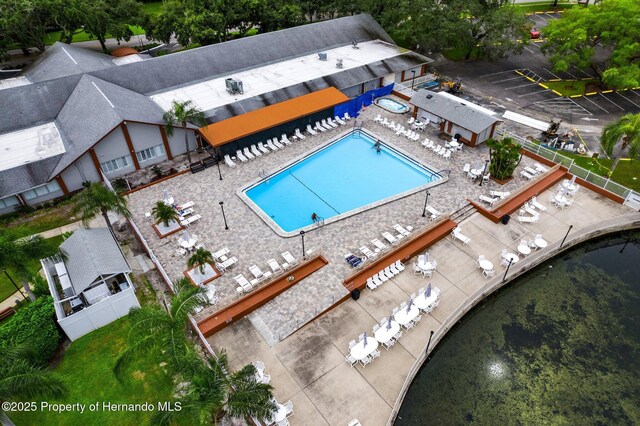 10820 Hachita Dr, Port Richey, FL 34668 - aerial view of a pool