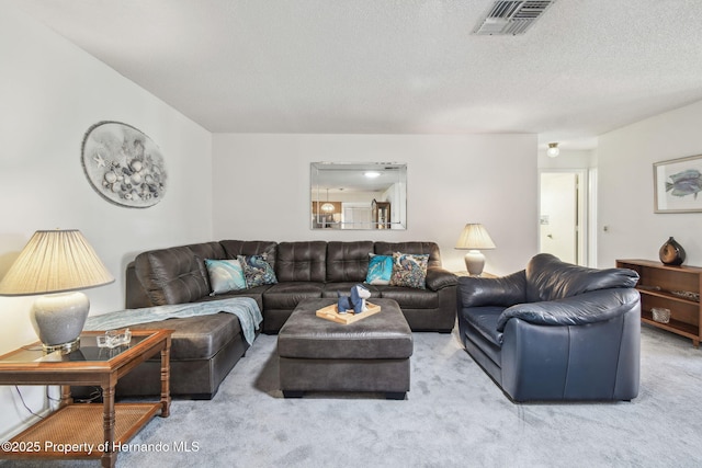 2183 Westchester Blvd, Spring Hill, FL 34606 - carpeted living area featuring a textured ceiling