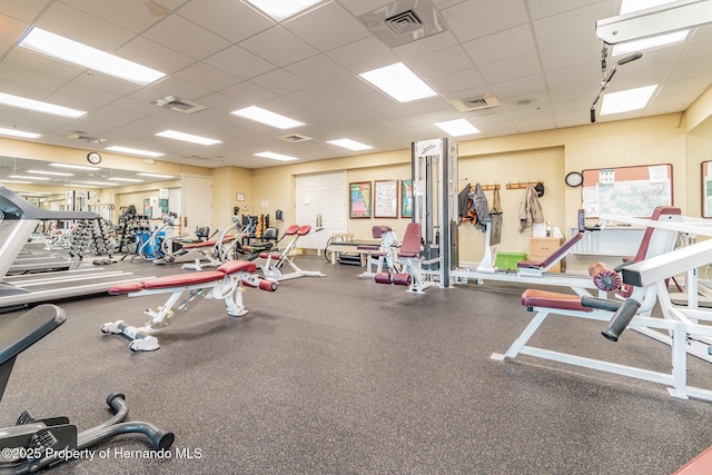 11752 Wheatfield Loop, Hudson, FL 34667 - gym with a drop ceiling