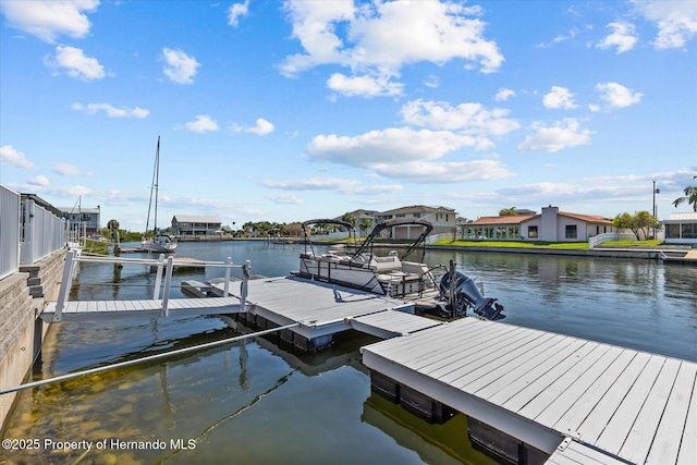4387 6th Isle Dr, Hernando Beach, FL 34607 - dock area featuring a water view and a residential view