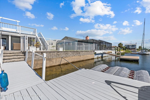 4387 6th Isle Dr, Hernando Beach, FL 34607 - dock with a water view and stairs