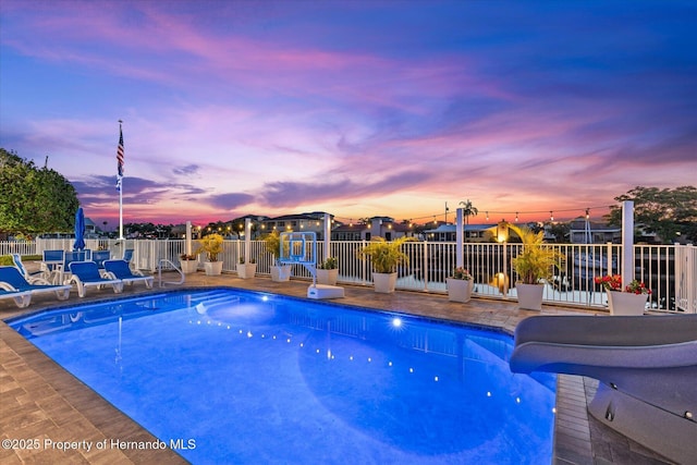 4387 6th Isle Dr, Hernando Beach, FL 34607 - view of pool with a water slide and a patio area