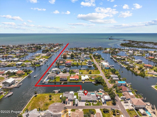 4387 6th Isle Dr, Hernando Beach, FL 34607 - aerial view of residential area with a nearby body of water