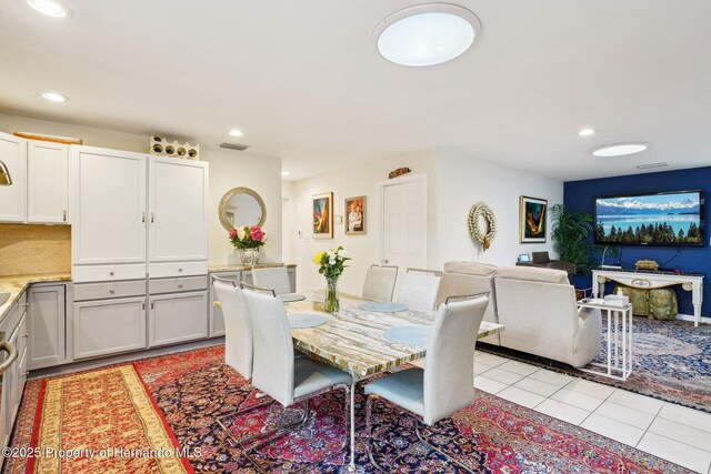 18633 Oak Way Dr, Hudson, FL 34667 - dining area featuring recessed lighting and light tile patterned floors