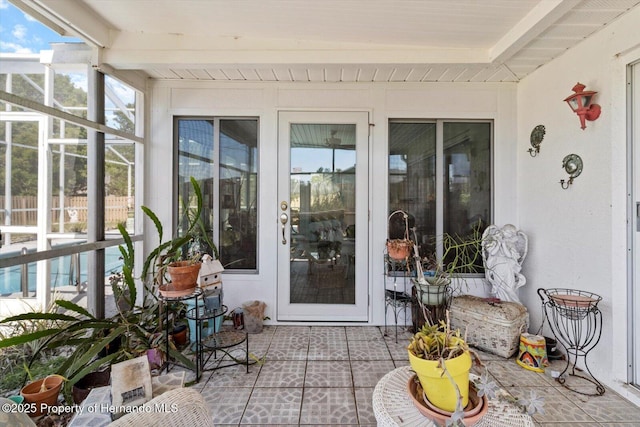 10267 Elgin Blvd, Spring Hill, FL 34608 - sunroom featuring beam ceiling