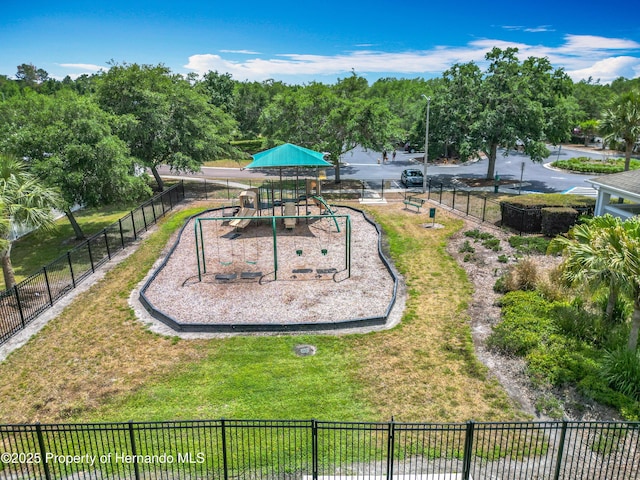 14137 Wake Robin Dr, Brooksville, FL 34604 - bird's eye view of a tree filled landscape and a community park