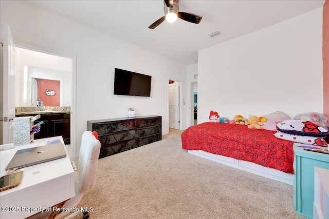 13454 Golden Lime Ave, Spring Hill, FL 34609 - bedroom featuring carpet flooring and ceiling fan