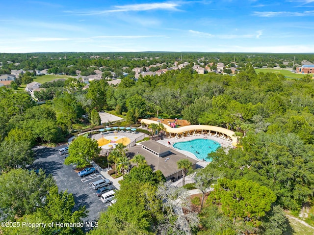13454 Golden Lime Ave, Spring Hill, FL 34609 - drone / aerial view of a pool area