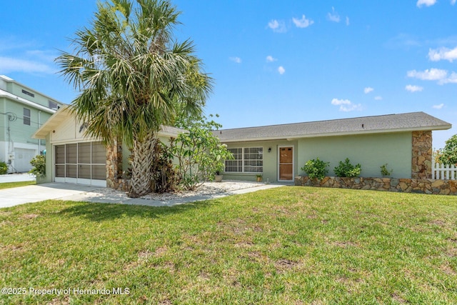 3226 Gardenia Dr, Hernando Beach, FL 34607 - single story home with driveway and a front lawn