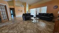 455 Cressida Cir, Spring Hill, FL 34609 - living area with vaulted ceiling