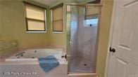 455 Cressida Cir, Spring Hill, FL 34609 - bathroom featuring a stall shower and a bath