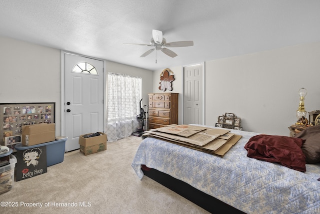 16040 Platinum Dr, Spring Hill Pasco, FL 34610 - carpeted bedroom with a ceiling fan