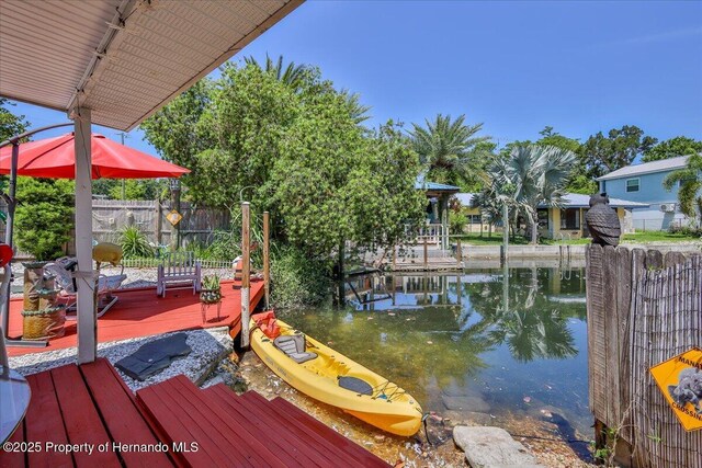5507 Darlene St, Weeki Wachee, FL 34607 - dock area with a deck with water view