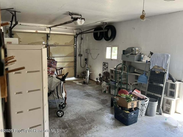 12801 Winding Way, Hudson, FL 34667 - garage featuring a garage door opener
