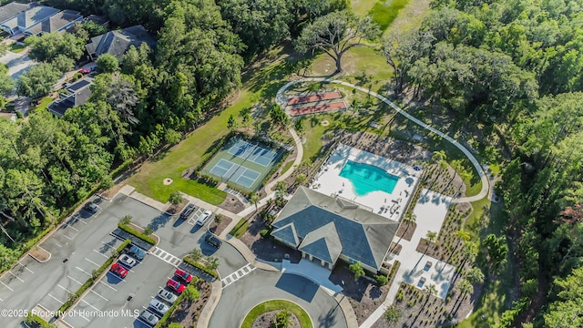 5233 Jennings Trl, Brooksville, FL 34601 - drone / aerial view of a pool area
