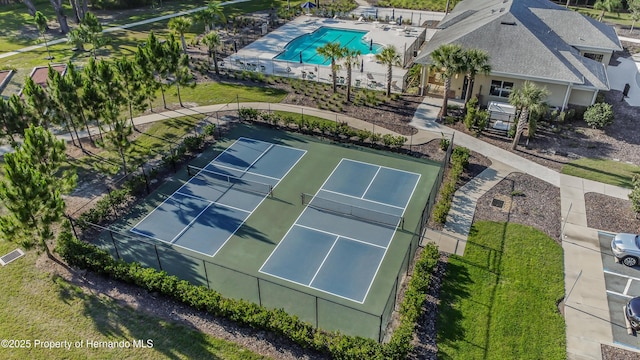 5233 Jennings Trl, Brooksville, FL 34601 - aerial view of a pool area