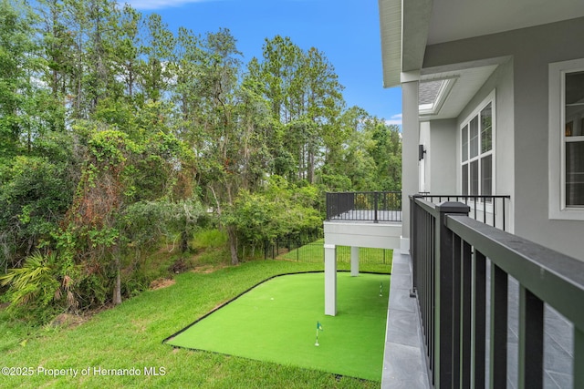4522 Majestic Hills Loop, Brooksville, FL 34601 - view of grassy yard featuring a putting green
