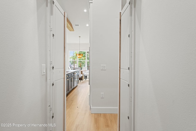 4522 Majestic Hills Loop, Brooksville, FL 34601 - corridor featuring light wood-type flooring and recessed lighting