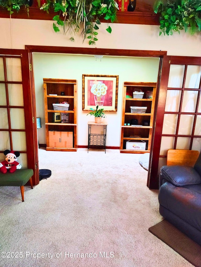 6208 Roble Ave, Spring Hill, FL 34608 - sitting room with carpet and baseboards