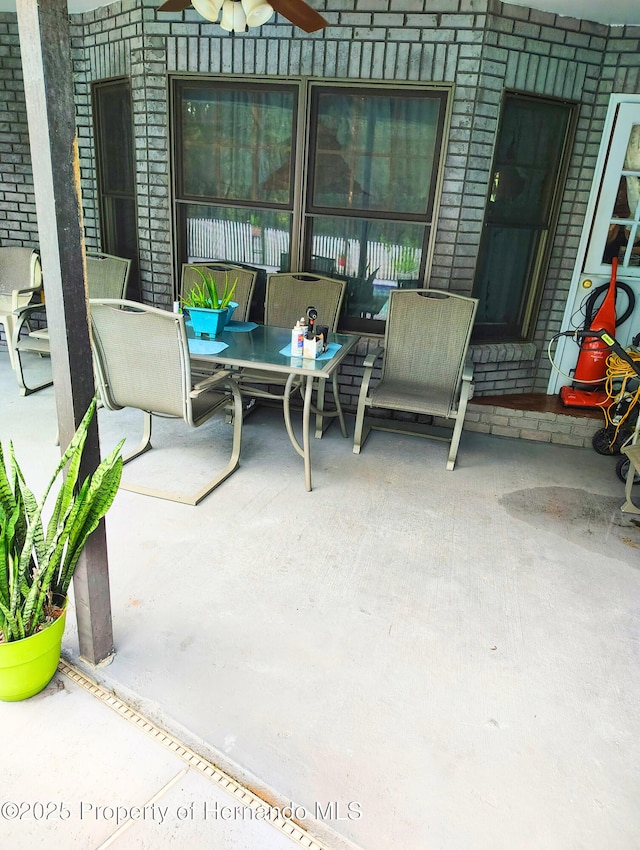 6208 Roble Ave, Spring Hill, FL 34608 - view of patio featuring ceiling fan