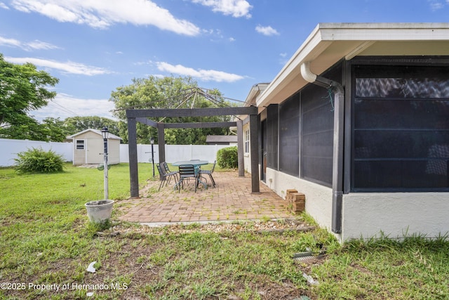 1038 Shenandoah Ln, Spring Hill, FL 34606 - view of yard with a patio area and a gazebo