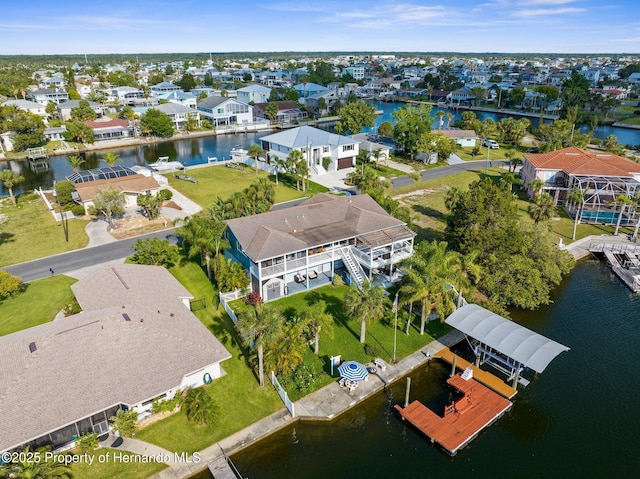 4523 Gulfstream Dr, Hernando Beach, FL 34607 - aerial perspective of suburban area featuring a large body of water