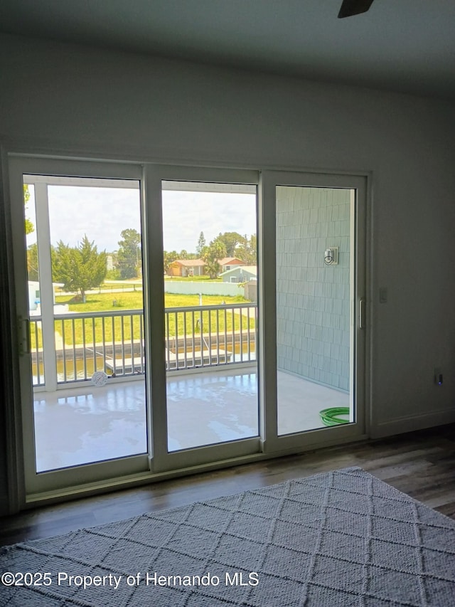 4983 Cedarbrook Ln, Hernando Beach, FL 34607 - entryway with wood finished floors