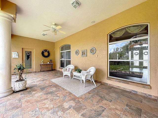 13417 Whitehaven Ct, Spring Hill, FL 34609 - view of patio with ceiling fan
