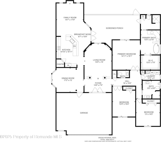 13417 Whitehaven Ct, Spring Hill, FL 34609 - home floor plan