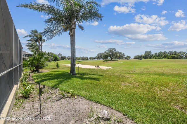 18223 Nestlebranch Ct, Hudson, FL 34667 - view of green lawn featuring glass enclosure