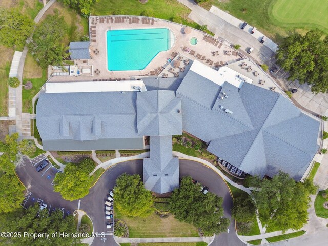 18223 Nestlebranch Ct, Hudson, FL 34667 - drone / aerial view of a pool