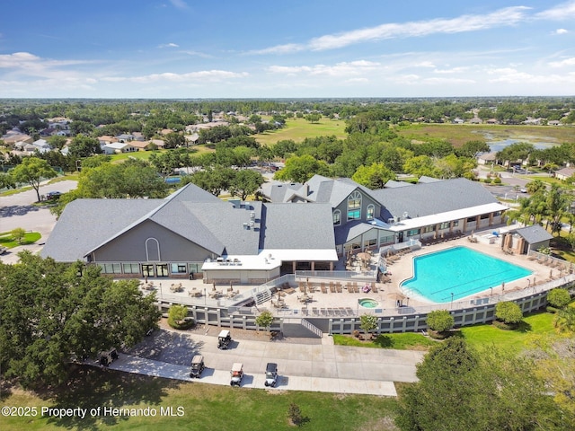 18223 Nestlebranch Ct, Hudson, FL 34667 - aerial view of a pool area