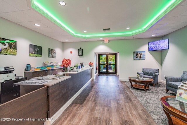 18223 Nestlebranch Ct, Hudson, FL 34667 - reception area with french doors and recessed lighting