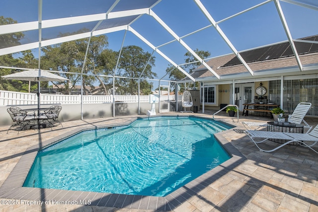 1049 Larkin Rd, Spring Hill, FL 34608 - view of pool featuring a patio area and a lanai
