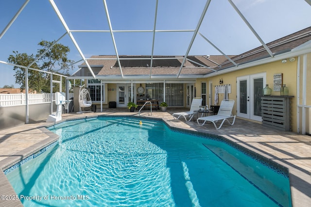 1049 Larkin Rd, Spring Hill, FL 34608 - view of pool featuring french doors, a patio, and a lanai