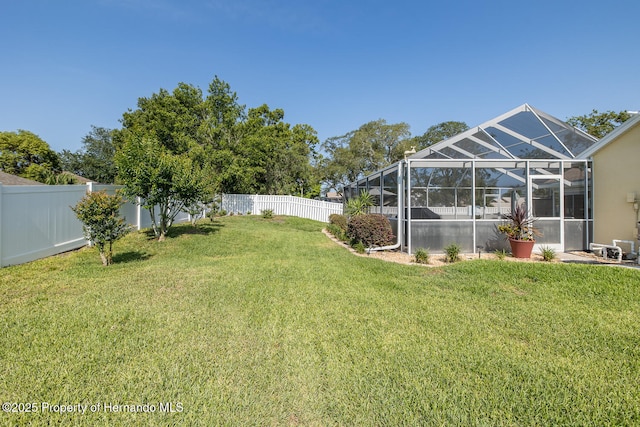 1049 Larkin Rd, Spring Hill, FL 34608 - view of yard featuring a lanai