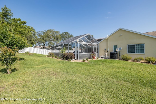 1049 Larkin Rd, Spring Hill, FL 34608 - view of yard with a lanai