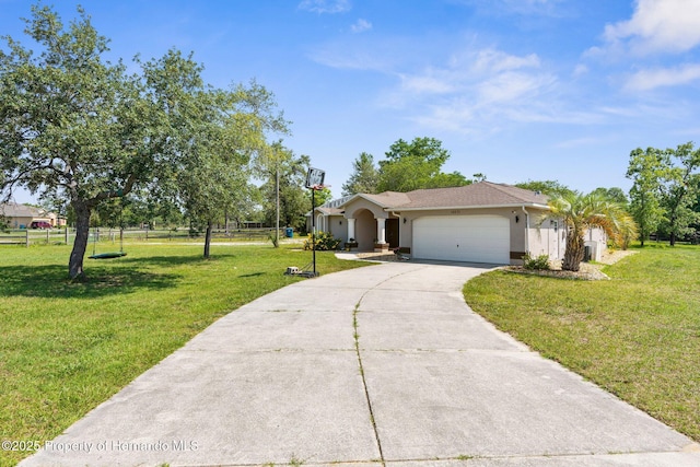 14031 Hexam Rd, Brooksville, FL 34613 - ranch-style home featuring driveway, a garage, and stucco siding
