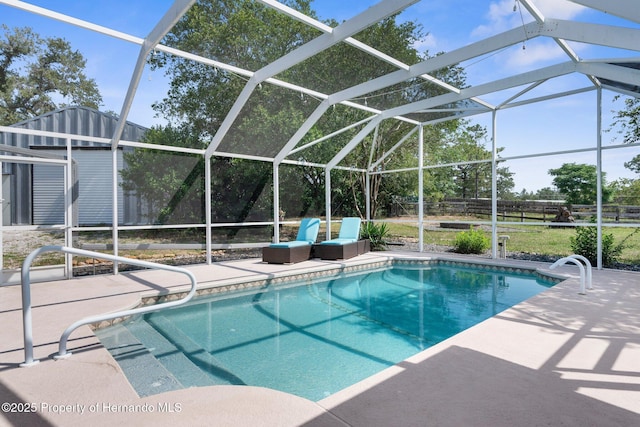 14031 Hexam Rd, Brooksville, FL 34613 - outdoor pool with a patio area and a lanai