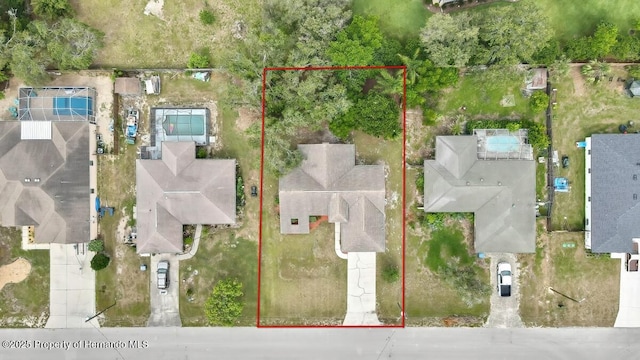 13406 Banyan Rd, Spring Hill, FL 34609 - aerial view of property's location with property parcel outlined