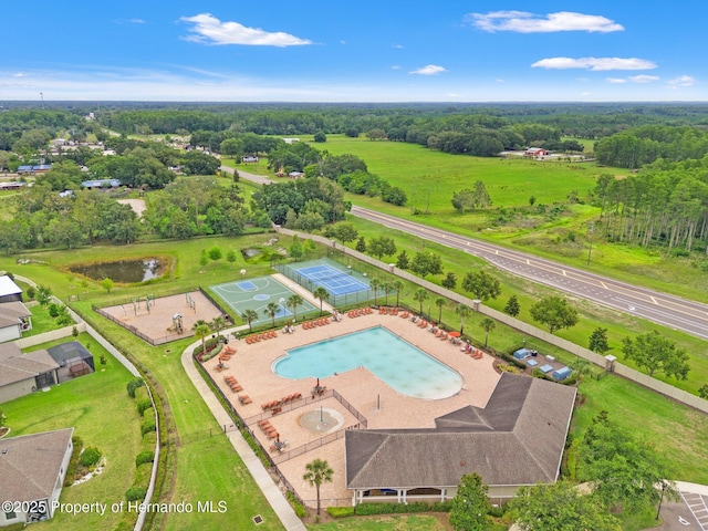 18620 Rococo Rd, Spring Hill Pasco, FL 34610 - bird's eye view of a pool area