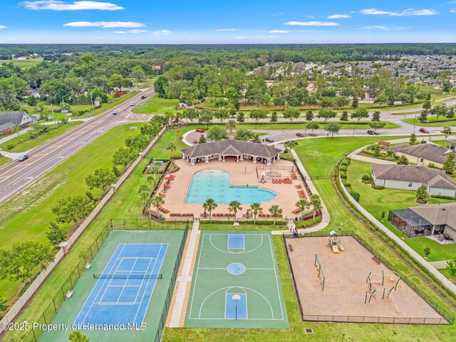 18620 Rococo Rd, Spring Hill Pasco, FL 34610 - aerial view of a pool