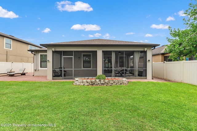 18620 Rococo Rd, Spring Hill Pasco, FL 34610 - back of property featuring a sunroom and a patio area