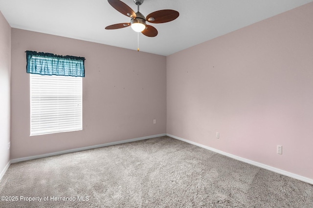 10457 Cranston St, Spring Hill, FL 34608 - carpeted spare room featuring a ceiling fan and baseboards