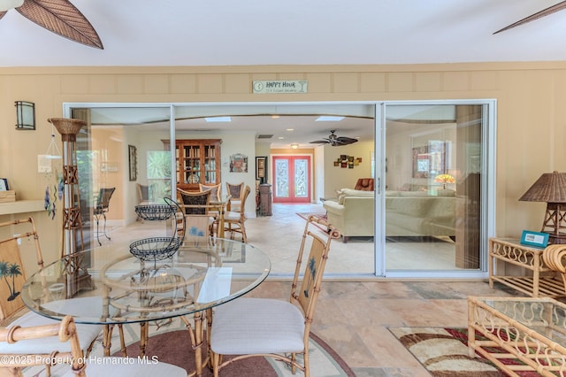 2481 Whispering Pines Ct, Spring Hill, FL 34606 - dining area with a ceiling fan