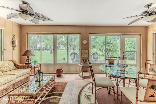 2481 Whispering Pines Ct, Spring Hill, FL 34606 - sunroom featuring tile patterned floors