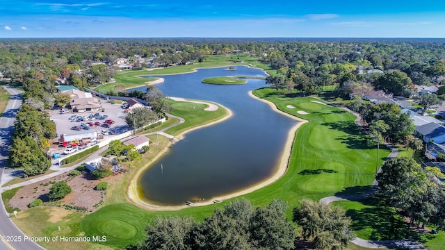 2481 Whispering Pines Ct, Spring Hill, FL 34606 - aerial perspective of suburban area with a golf club and a large body of water